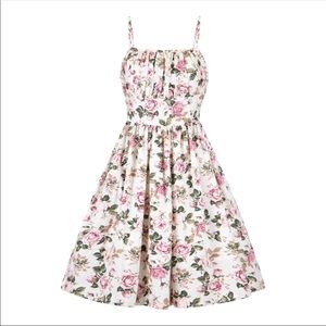 Dreamy Rose print floral swing dress NWOT